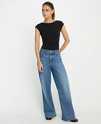 Good American Women's Super Stretch Open Back Body Suit