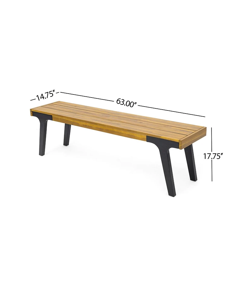Simplie Fun Modern Outdoor Dining Table Acacia Wood, Uv Treated, Rust Resistant, Seats 5