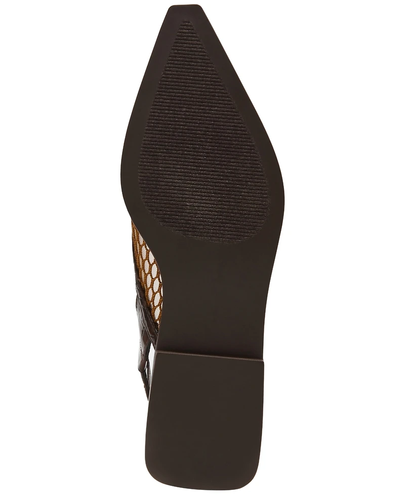 Steve Madden Women's Shay-Mesh Slingback Pointed Toe Flats