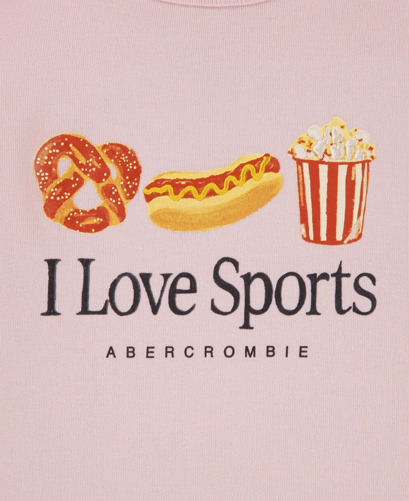 abercrombie kids Girls' Sports Baby Crewneck T-Shirt