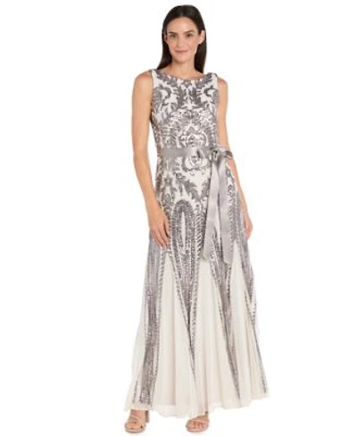 R M Richards Womens Sequin Sleeveless Ball Gown