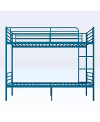 Streamdale Furniture Metal Twin Over Twin Bunk Bed with Ladder