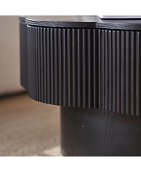 Streamdale Furniture Streamdale Modern Plum Blossom Coffee Table with Storage - Black