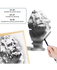 Htutwoo 40PCS Sketching Pencils Set, Portable Zippered Travel Case, Pro Art Drawing Kit for Artists, Adults, Teens, Beginner and Kid