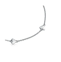 Bling Jewelry Multi Heart Strand Anklet Chain Ankle Bracelet .925 Sterling Silver Adjustable