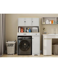 Streamdale Furniture Furniture Over the Washer/Dryer/Robot Vacuum Storage Cabinet