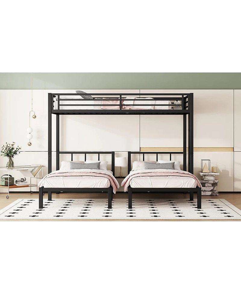 Streamdale Furniture Twin/Twin Xl Triple Metal Bunk Bed