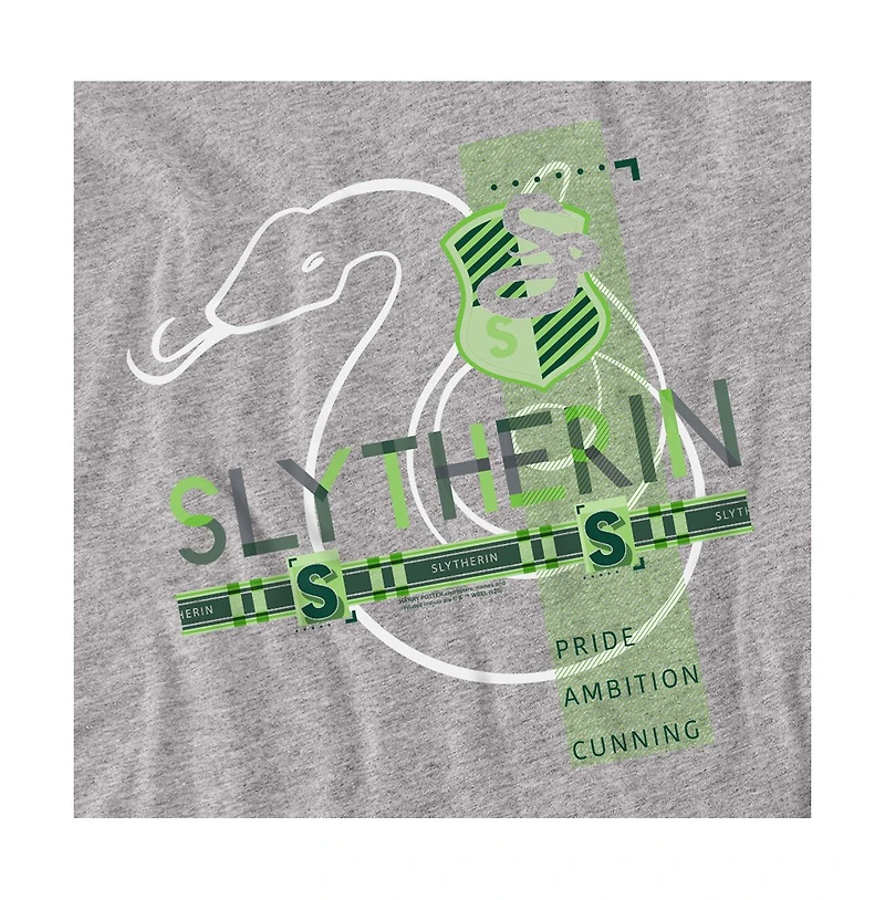 Harry Potter Men's Slytherin Pattern Crest T Shirt