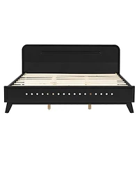 Streamdale Furniture White Solid Pine Wood Queen Bed Frame with Timeless Design