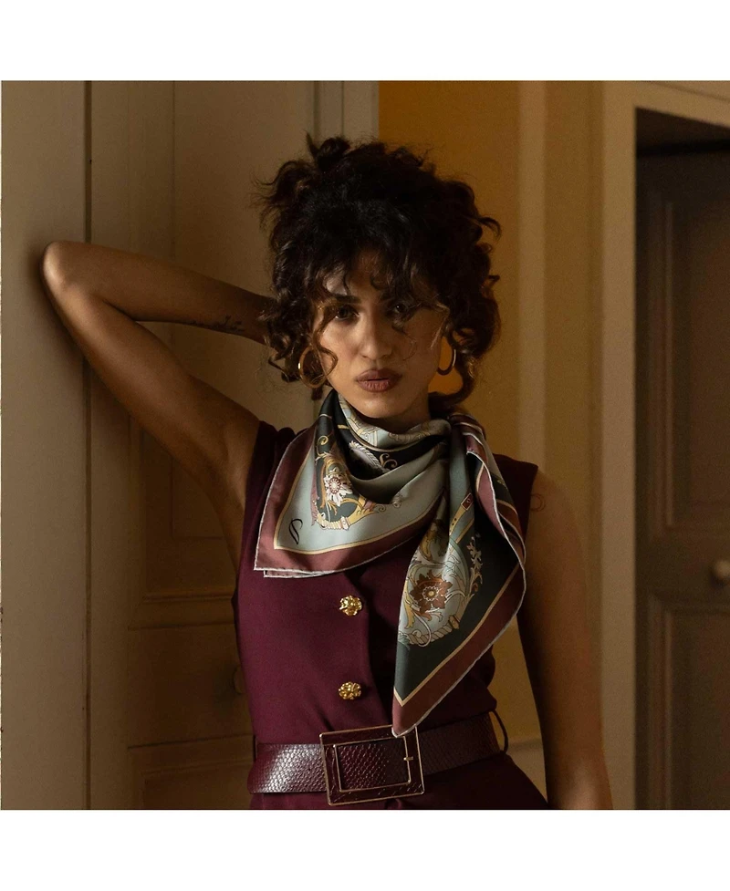 Elizabetta Women s Carozza Silk Foulard Scarf