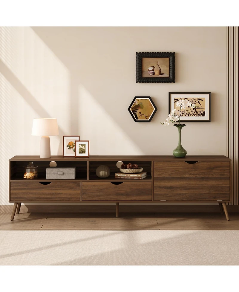 Streamdale Furniture Mid Century Tv Stand - Media Console for TVs up to 80