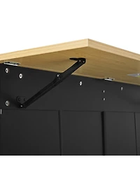 Streamdale Furniture Farmhouse Kitchen Island with Drop Leaf, Storage