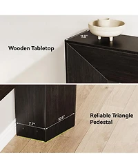 Tribesigns Console Table for Entryway, 63 Inches Extra Long Black Wooden Sofa Table for Living Room, Modern Hallway Foyer Table