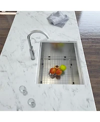 flynama 23inch Undermount Laundry Workstation Sink 16G T304 Stainless Steel Deep Single Bowl 23x19x13inch Utility Tub Sink with Full Accessories