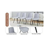 Streamdale Furniture Set of 4 Comfortable Linen Chair