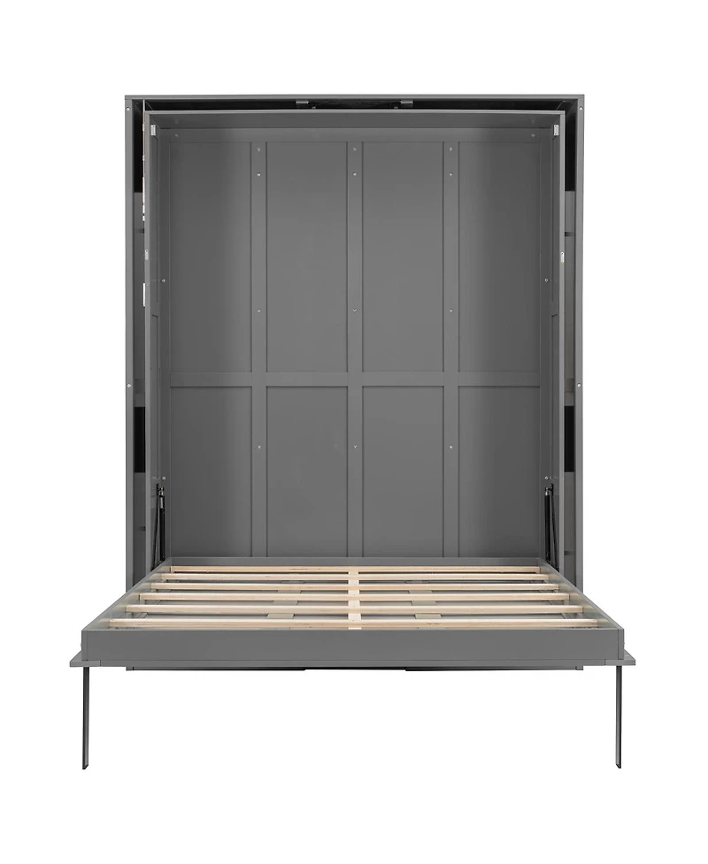 Streamdale Furniture Rotating Queen Murphy Bed with Hidden Storage, Space-Saving Wall for Small Rooms