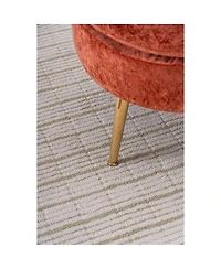 Streamdale Furniture 58" Indoor Chenille Chair with Left Armrest & Lumbar Pillow, Footstool Included.