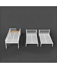 Streamdale Furniture Triple Bunk Bed for Kids, 3 Beds, Metal, Separates into 3 Twin Beds