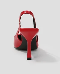 Berness Women's Cindy Slingback Pumps with Tonal Buckle Detail