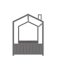 Streamdale Furniture Full Velvet House Bed Wood