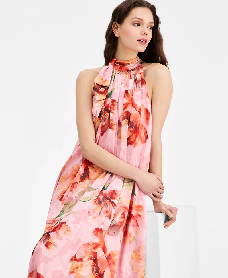 Adrianna Papell Women's Mock-Neck Maxi Dress