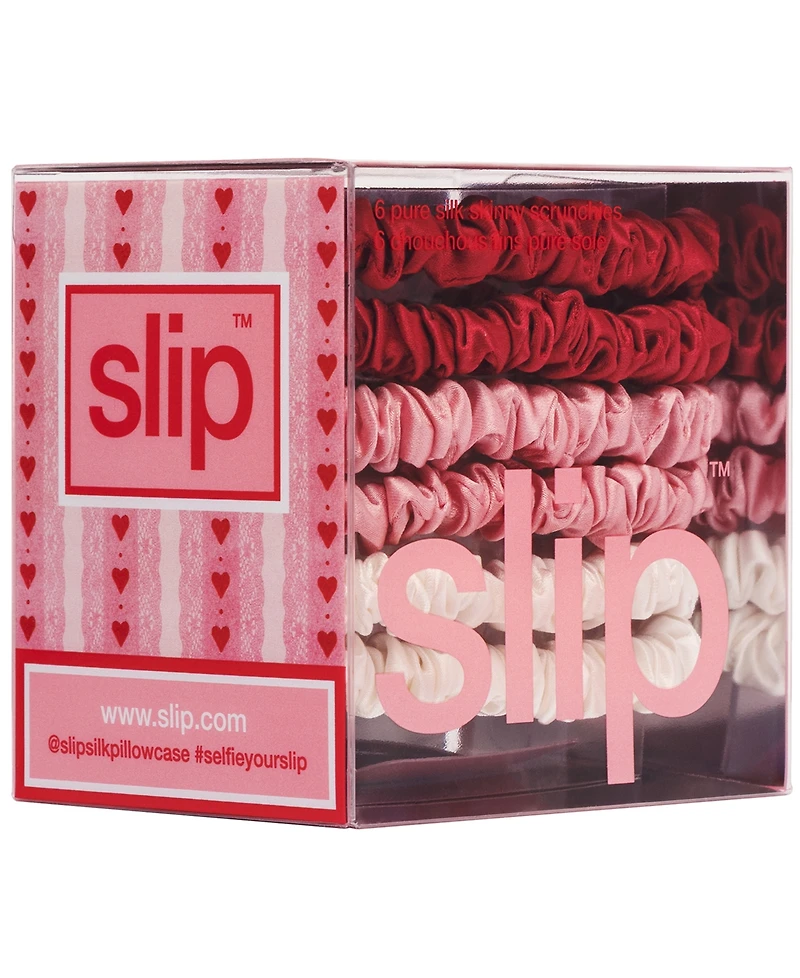 Slip 6-Pc. Sweeties Pure Silk Skinny Scrunchies