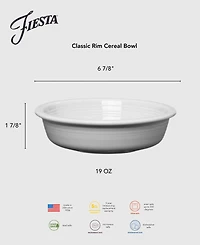 Fiesta Linen Classic Rim Cereal Bowls, Set of 4