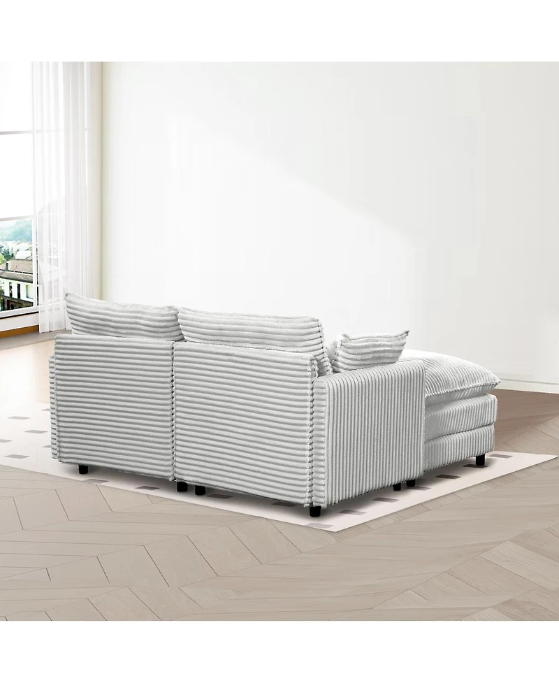 Streamdale Furniture Streamdale Seven-piece sofa set with console, coffee table & 6 pillows