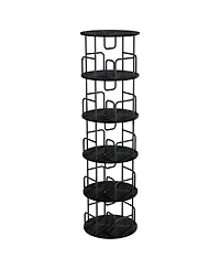Streamdale Furniture Rotating Bookshelf Tower 5 Tier, Spinning Bookcase, Revolving 360 Bookshelf, Black