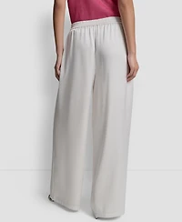 Dkny Women's Pleated Wide-Leg Pull-On Pants