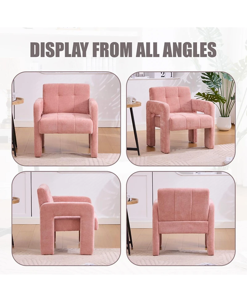 Streamdale Furniture Modern Minimalist Single Armchair for Living Room, Bedroom, Office.