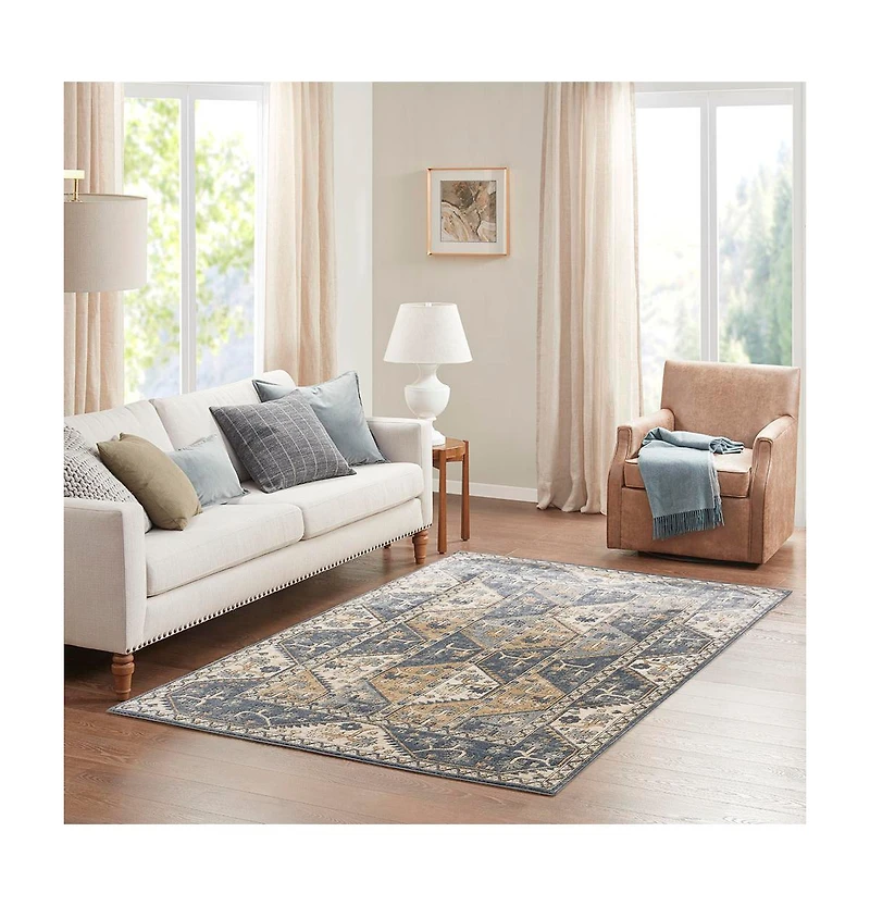 Busdays Tiled Border Area Rug 7'11"W x 10'L
