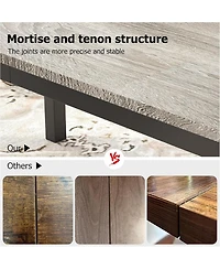 Gaomon Kitchen Table Dining Table 6-PersonIndustrial Kitchen Table for Dining Room, Home Office, Living Room