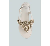 Nayasa Pn Buckle Pearls Flats