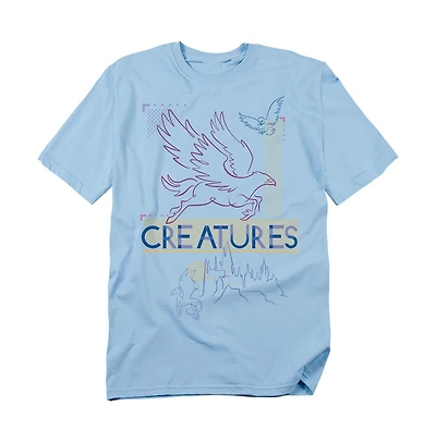 Harry Potter Men's Magical Creatures Line Drawings T Shirt