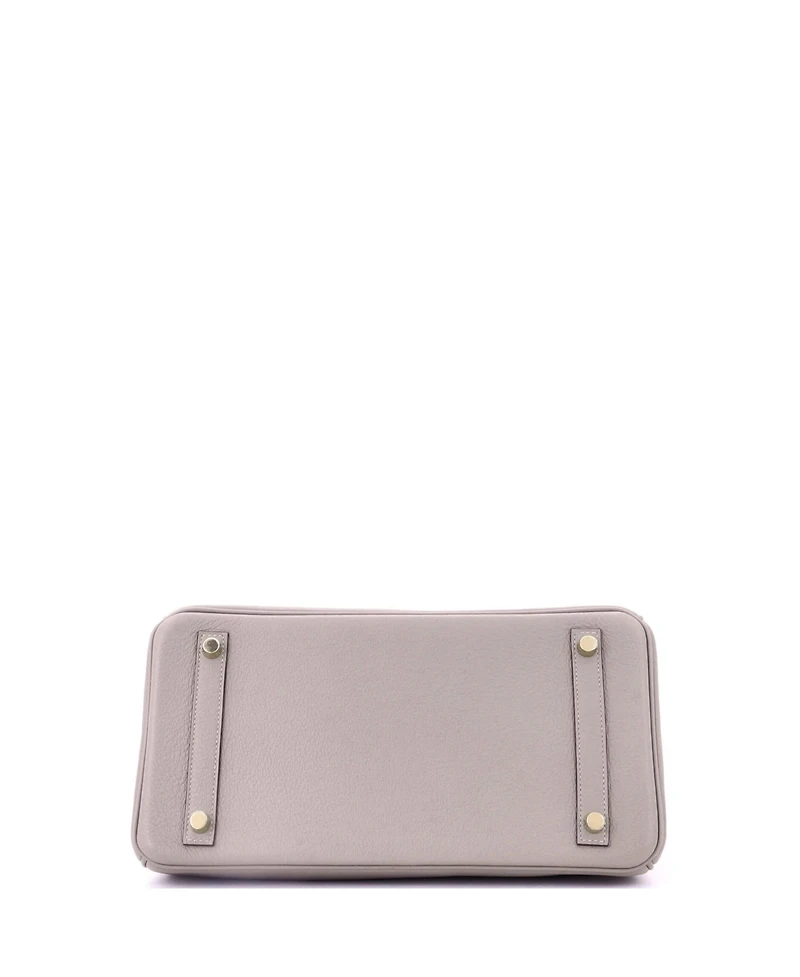 Pre-Owned HERMES Birkin 30 Handbag Grey Novillo with Gold Hardware