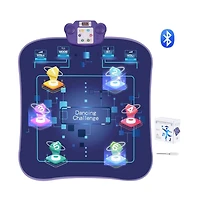Slickblue Dance Mat, 6-Button Dance Mixer Rhythm Step Play Mat, Electronic Dance Pad with Wireless Bluetooth
