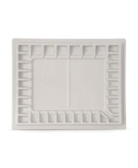 Pintar Ceramic Watercolor Paint Palette Tray - 33-Well Ceramic Palette | Large Mixing Areas - 13.5 x 10.8 Paint Pallet