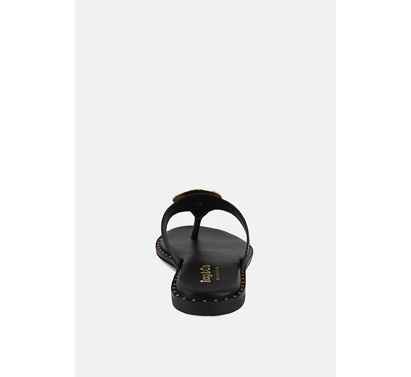 Kathleen Womens Embellished Slip-on Thong Sandals