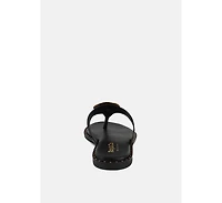 Kathleen Womens Embellished Slip-on Thong Sandals