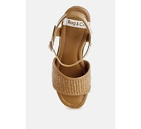 Mazaro Raffia Chunky Sandals
