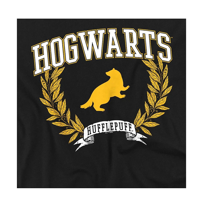 Harry Potter Men's Hufflepuff Hogwarts Leaves T Shirt