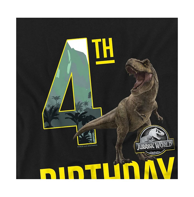 Jurassic Park Men's World 4th Birthday T-Rex T Shirt