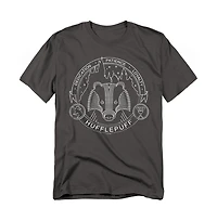 Harry Potter Men's Hufflepuff Line Art Badge T Shirt