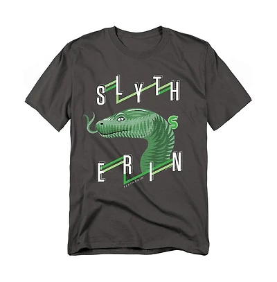 Harry Potter Men's Slytherin Textured Snake Headshot T Shirt