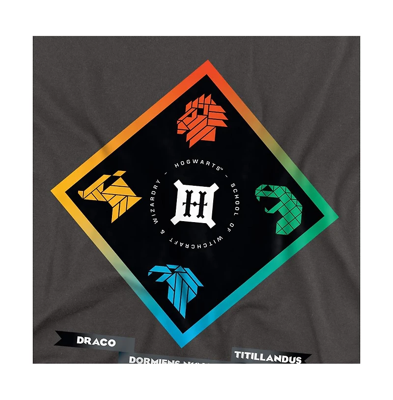 Harry Potter Men's Hogwarts Diamond Crest Wlatin T Shirt