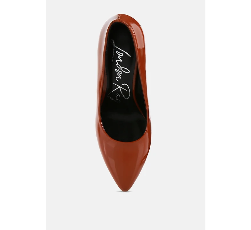 Cuddles Patent Faux Leather Platform Stiletto Pumps
