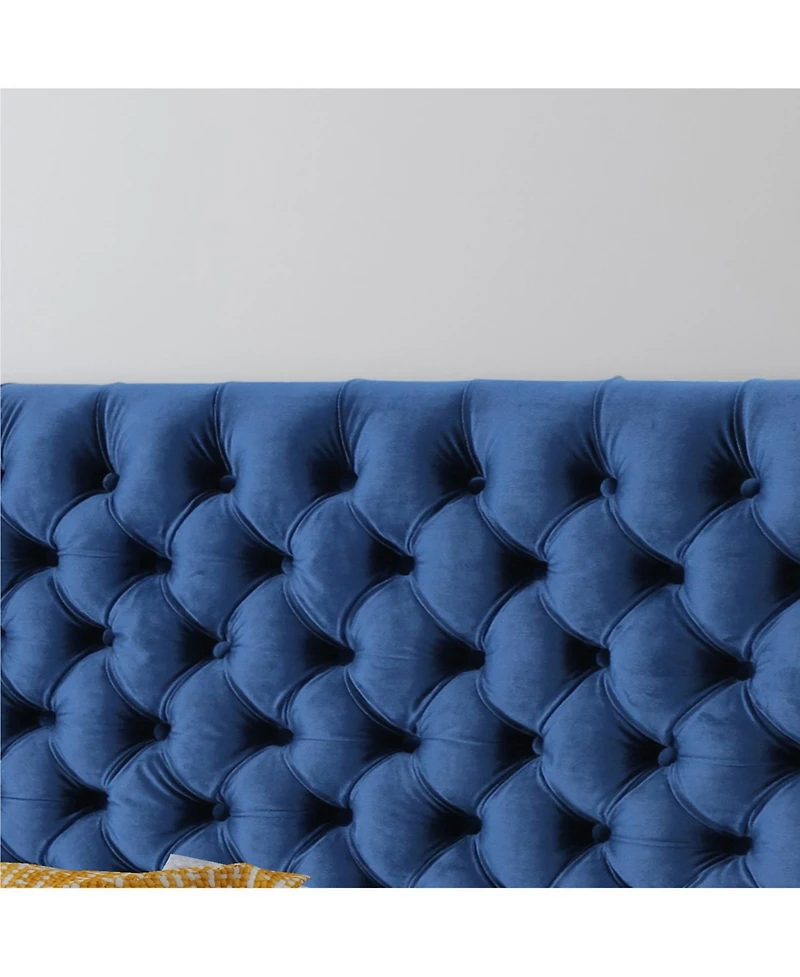 Streamdale Furniture Bierman Adjustable Diamond-Stitched Upholstered Headboard