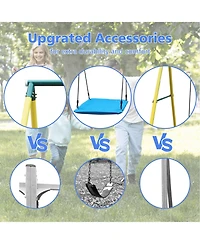 Streamdale Furniture Boys Safe & Fun Swing Set 2-Seat with Safety Belt