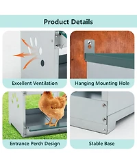 Streamdale Furniture Chicken Nesting Boxes - 4 Compartment Wall Mount